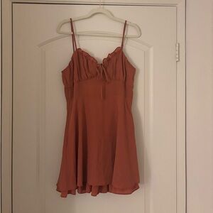 Elegant Terracotta Mini Dress